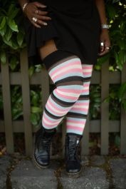 Extraordinary POC-Trans Pride Thigh High - $1 donation to GLITS!