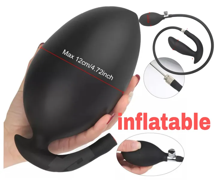 Huge Anal inflatable , inflated anal plug