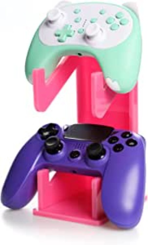 Aspens Design Controller Holder Pink, Universal Stand, Suitable for Almost All Controllers Cute Kawaii Gaming Accessories, Aesthetic Room Decor Bubblegum Pink - Bubblegum Pink