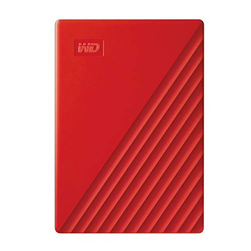 WD 4TB My Passport Portable External Hard Drive HDD, USB 3.0, USB 2.0 Compatible, Red - WDBPKJ0040BRD-WESN - PC - 4TB - Red