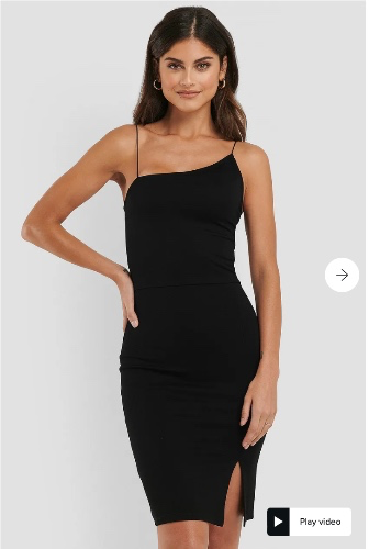 Asymmetric Thin Strap Short Dress