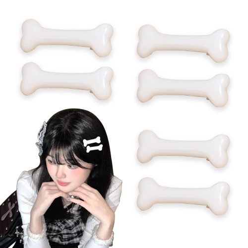 Halloween Bone Hair Clips Hair Accessories 6Pcs