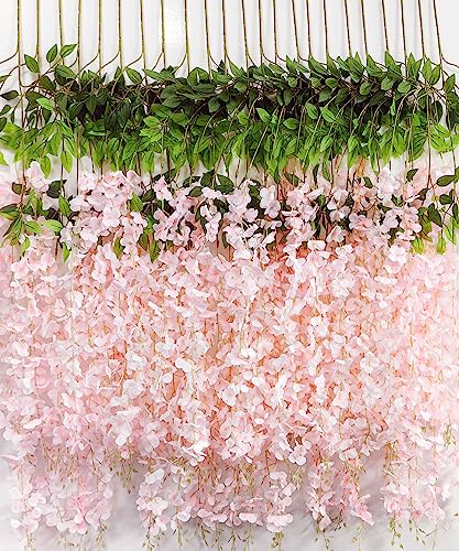 hanging flowers - pink!