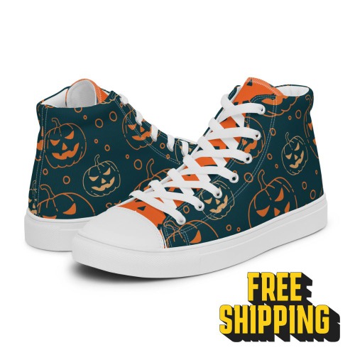 Jack O' Lantern High Top Canvas Shoes (Women’s) - 7