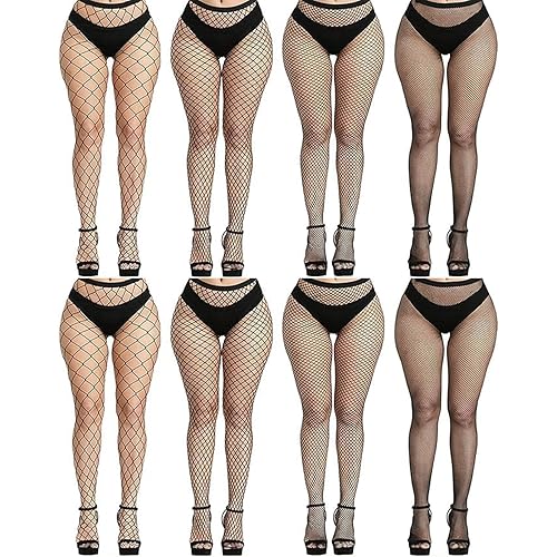 Buauty 3 PCS Black Fishnet Stockings for Women, Fish Nets Women Tights, Fishnet Tights Ladies Plus Size One Size Fit All - One Size - Black3