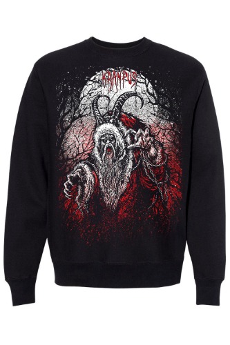 Naughty List Krampus Sweatshirt | Blank Sleeves / 3XL