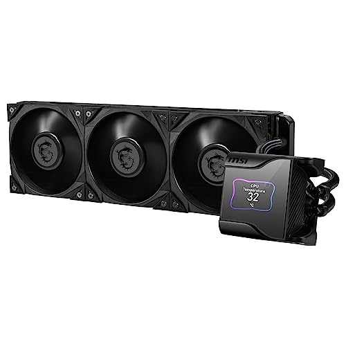 MSI MEG CoreLiquid S360 - AIO CPU Liquid Cooler - 2.4" IPS Display - LGA 1700 Ready - 360mm Radiator - Triple 120mm Silent Gale P12 Fans - MEG CoreLiquid S360 - 360mm