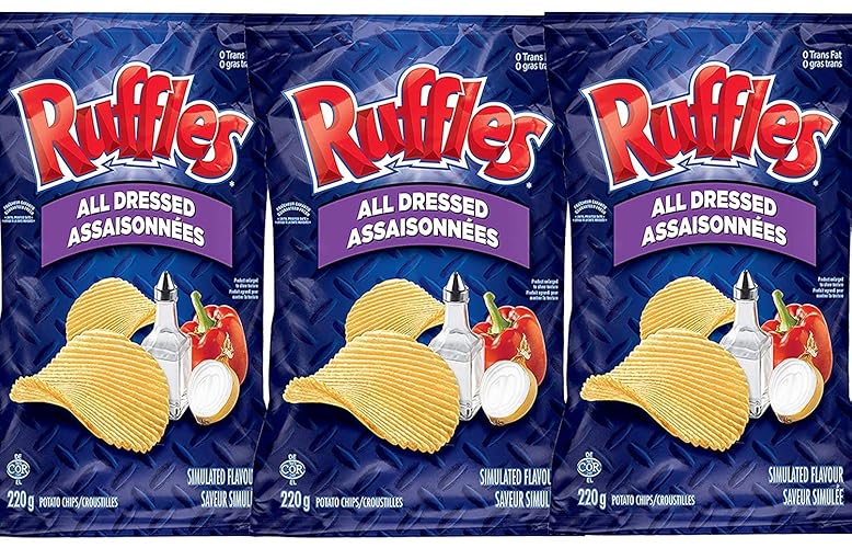 Ruffles All Dressed Potato Chips 220g (3-Pack)