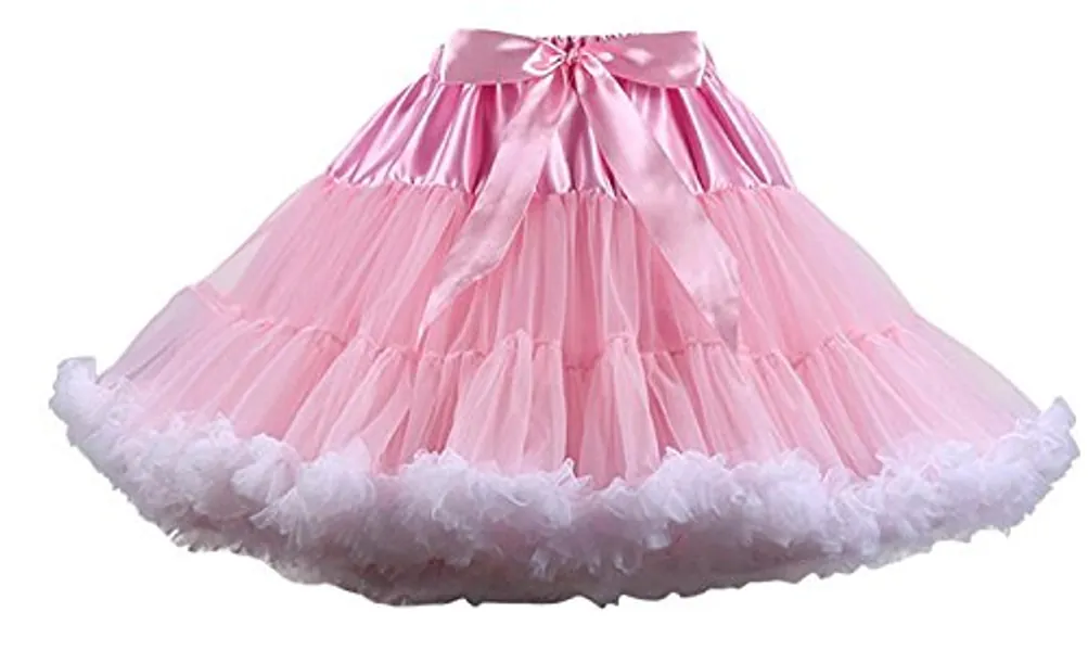 FOLOBE Femmes Tutu Costume Ballet Danse Multi-Layer Puffy Jupe Adulte Luxueux Doux Mousseline de Soie Petticoat Tulle Tutu Jupe Jupe Tutu Femme Jupon