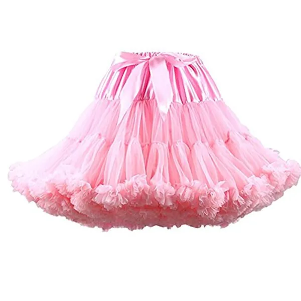 FOLOBE Femmes Tutu Costume Ballet Danse Multi-Layer Puffy Jupe Adulte Luxueux Doux Mousseline de Soie Petticoat Tulle Tutu Jupe Jupe Tutu Femme Jupon