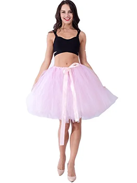 FOLOBE Femmes à la Main Puffy Tutu Tulle Jupe 50CM / 19.7in