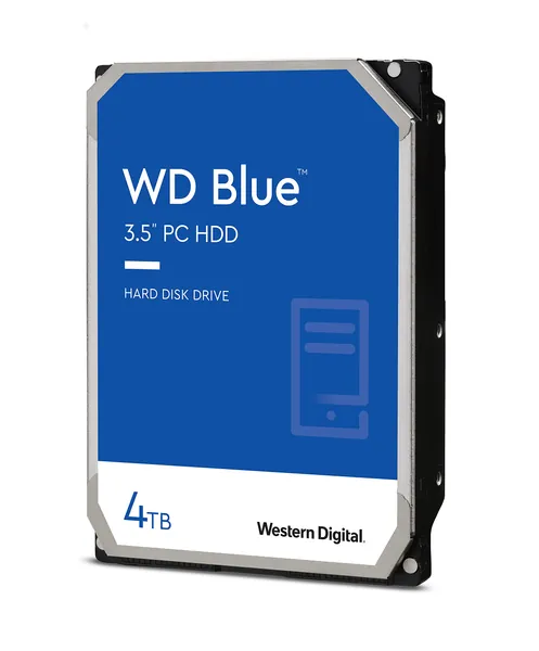 Western Digital 4TB WD Blue PC Hard Drive HDD - 5400 RPM, SATA 6 Gb/s, 256 MB Cache, 3.5" - WD40EZAZ - 4TB 5400 RPM