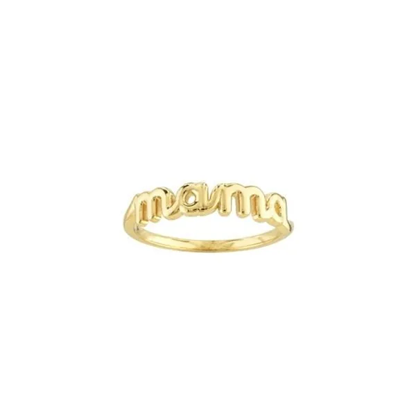 14K Gold Mama Ring - 14K Yellow Gold