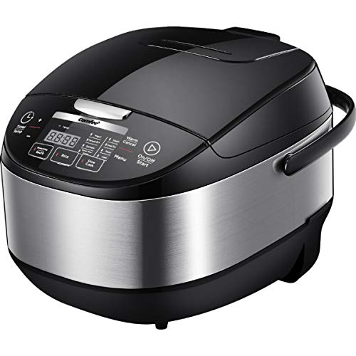 COMFEE' Rice Cooker, Japanese Large Rice Cooker with Fuzzy Logic Technology, 11 Presets, 10 Cup Uncooked/20 Cup Cooked, Auto Keep Warm, 24-Hr Delay Timer - Black - 10 Cups