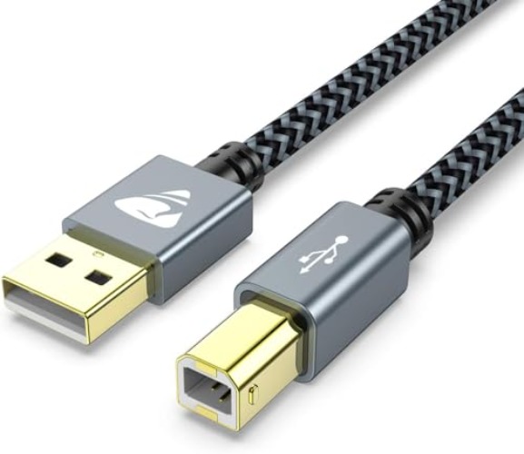 USB Druckerkabel, Scannerkabel 2.0 Kable【3M】 USB A auf USB B Drucker Kabel PC Printer Cable Kompatibel für HP, Dell, Canon, Lexmark, Xerox, Brother, Samsung usw - 3m