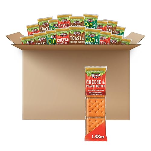 Keebler Sandwich Crackers, Single Serve Snack Crackers, Lunch Snacks, Variety Pack (45 Packs) - Variety