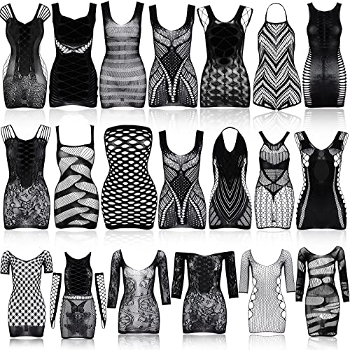 Jadive 20 Pairs Women Lingerie Black Lingerie Dress Dark Tights for Women - Black