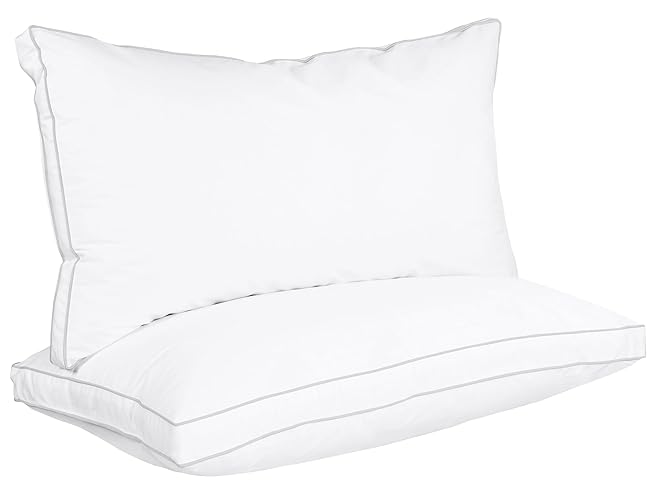 Utopia Bedding Bed Pillows for Sleeping King Size (White), Set of 2, Cooling Hotel Quality, Gusseted Pillow for Back, Stomach or Side Sleepers - White - King (Pack of 2)