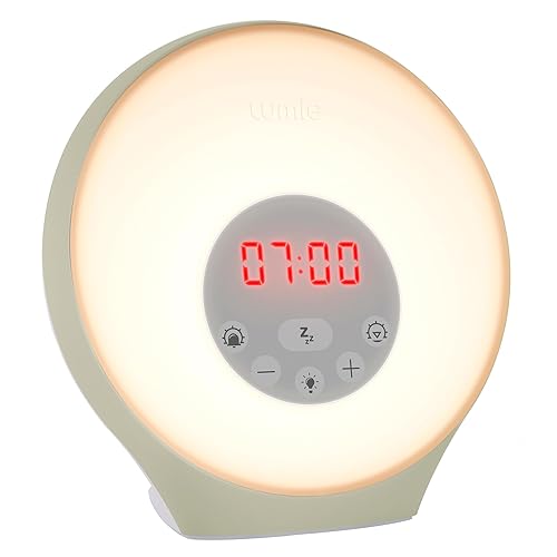 Lumie Sunrise Alarm - Sunrise Wake-up Alarm, Sunset Sleep Feature, Sounds and Mood Lighting, White - Single