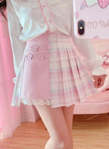 flower two-toned skirt