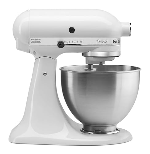 KitchenAid Classic Series 4.5 Quart Tilt-Head Stand Mixer K45SS, White - White - Mixer