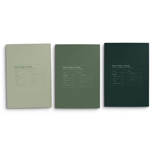 Daily Planners, Quarterly Set | Botanical (Sage / Eucalyptus / Pine Forest)