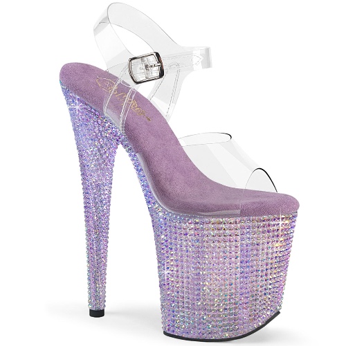 Pleaser   BEJEWELED-808RRS Clr/Lavender RS | UK 5/EU 38/US 8