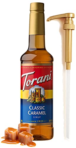Classic Caramel Syrup for Coffee 25.4 Ounces Coffee Flavoring for Drinks with Fresh Finest Coffee Syrup Pump - Caramel