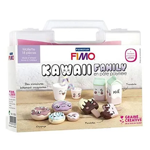 Graine Créative Fimo Malette Kawaii Family