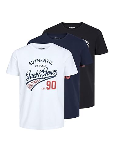 JACK & JONES Mens Ethan 3 Pack T-Shirts