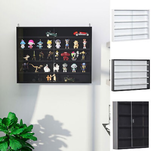 5-Tier Wall Display Shelf Unit Cabinet w/ Adjustable Shelves