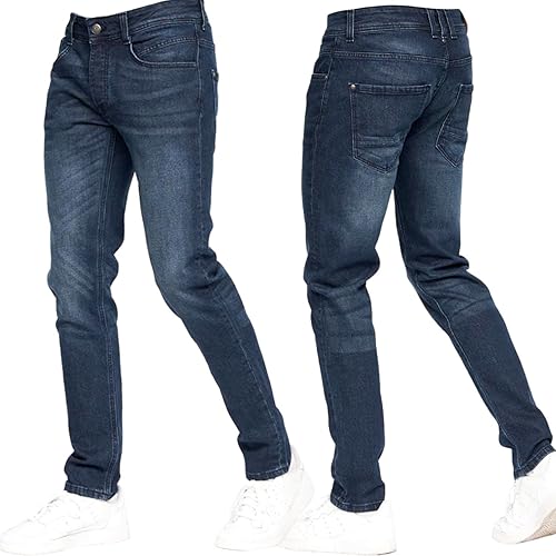 Crosshatch Stretch Slim Fit Mens Denim