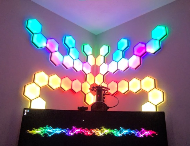 DIY Hexaleaf Nanoleaf Style Hexagon Kit 6.5" Panels Ambient Lighting - 10 Pack White