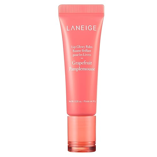 LANEIGE Lip Glowy Balm: Hydrate, Glossy, Lightweight, Moisturize & Tint with Shea Butter - Grapefruit