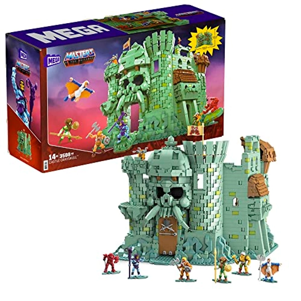 MEGA Masters of the Universe Toy Building Set, MOTU Castle Grayskull with 3508 Pieces, 6 Micro Action Figures and Accessories, for Collectors, GGJ67