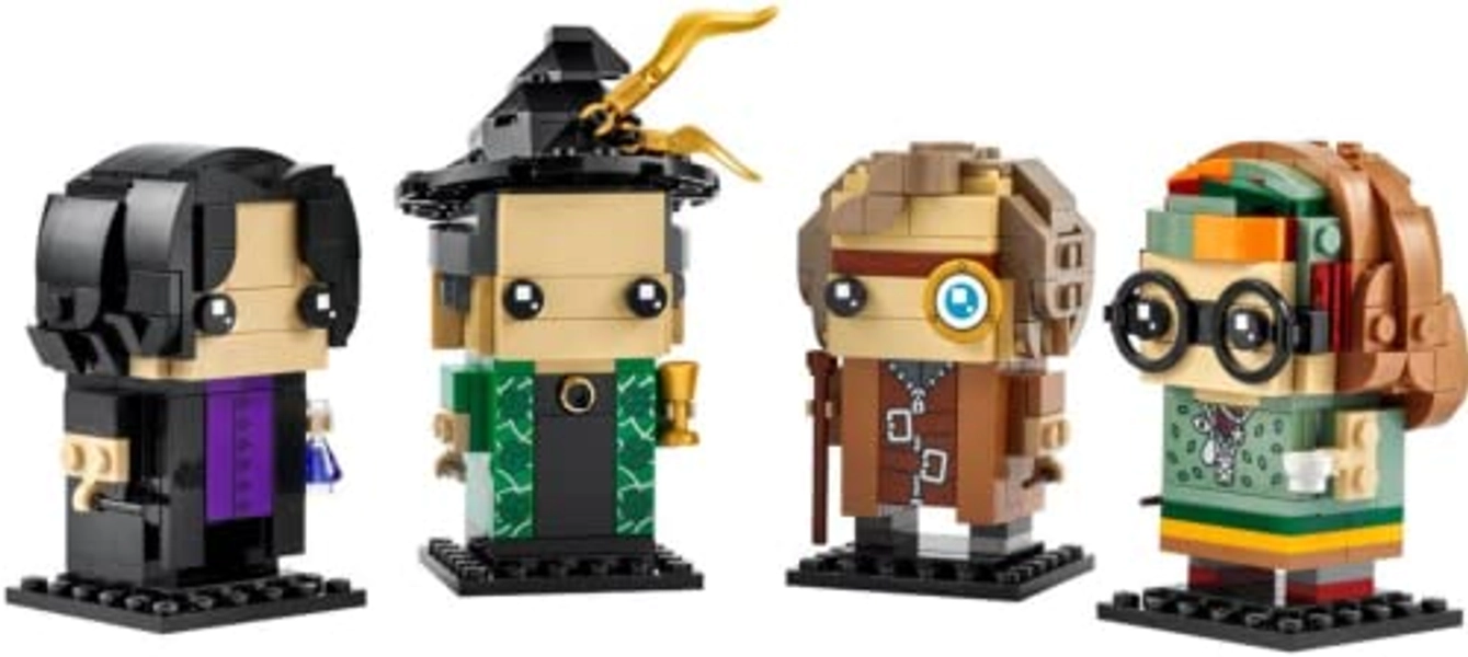 LEGO 40560 Brickheadz Harry Potter Professor of Hogwarts Including Buildable Models of Professor Snape (170), Professor McGonagall (171), Professor Moody (172), Professor Trelawney (173) 601 Pieces