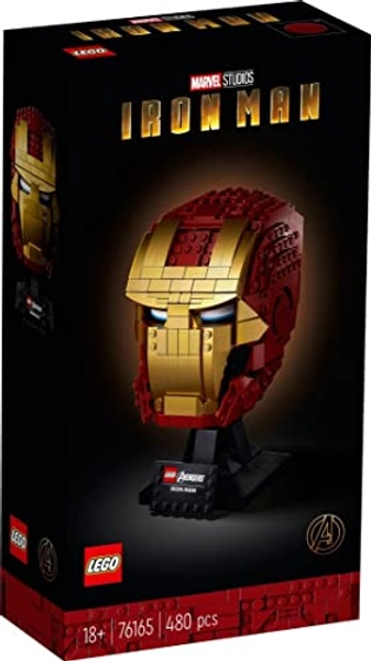LEGO 76165 Super Heroes Marvel Iron Man Helmet Display Building Set, Collectible Gift Model for Adults