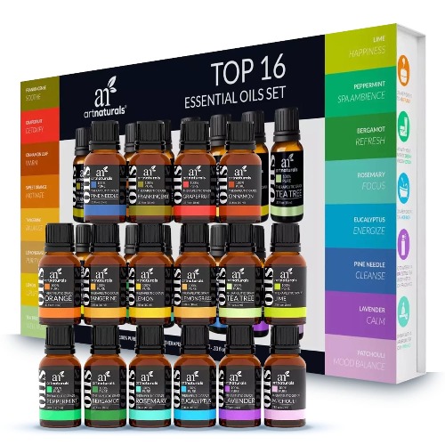 artnaturals Aromatherapy Essential Oil Set - (16 x 10ml Bottles) - 100% Pure of The Highest Therapeutic Grade Quality - Gift Set - 