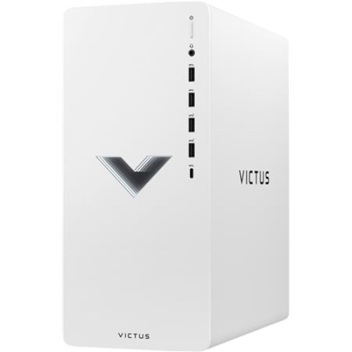 HP Victus 15L TG02-0187c Gaming Desktop Computer, Intel Core i7-12700F 2.1GHz, 16GB RAM, 512GB SSD, NVIDIA GeForce RTX 3060 Ti 8GB, Windows 11 Home, Ceramic White - Refurbished 