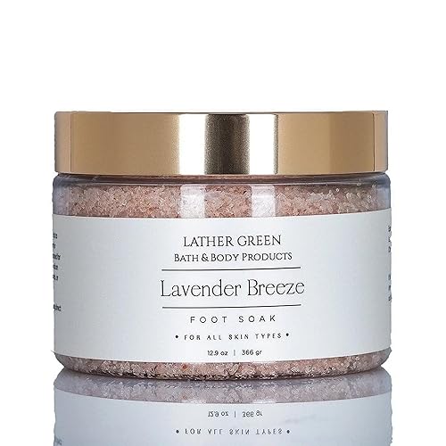 Lather Green Himalayan Salt Soothing Lavender Breeze Foot Soak, 12.9 oz