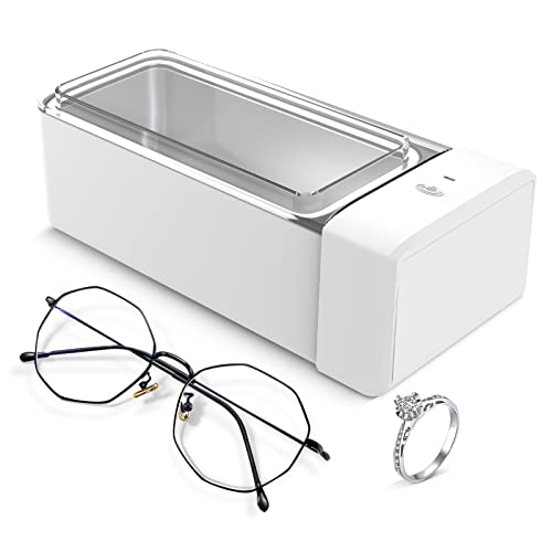 2023 AMZ Ultrasonic Jewelry Cleaner, Jewelry Cleaner with 600ml Stainless Steel Tank for Eye Glasses, Watches, Earrings, Ring, Necklaces, Coins, Razors - 600ml