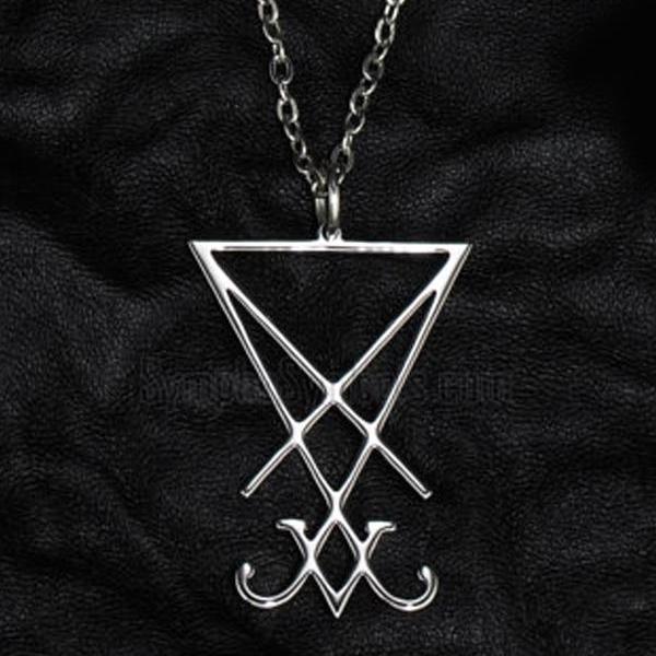'Lucifer' Silver Alt Pendant Necklace - Silver / 16 inches