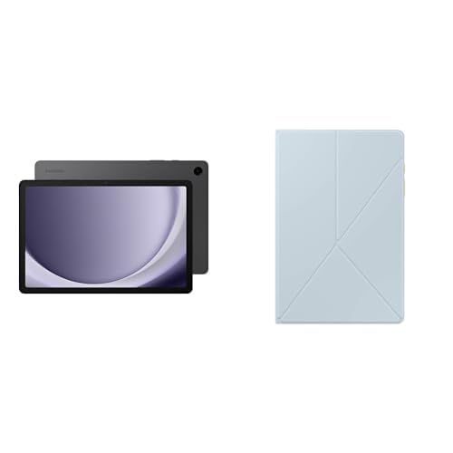 SAMSUNG Galaxy Tab A9+ 10.9” + Galaxy Tab A9+ Book Cover (Blue) 128GB Android Tablet, Big Screen, Quad Speakers, Upgraded Chipset, Multi Window Display, Slim, Durable, US Version, 2023, Graphite - Tablet + Blue Book Cover - 128 GB - Graphite