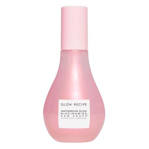 Glow Recipe Niacinamide Dew Drops Face Serum - Hydrating Korean Skincare & Illuminating Makeup Primer for Dewy, Glass Skin - Hyaluronic Acid Serum for Face Brightening, Plumping & Highlighting (80ml) - 2.7 Fl Oz (Pack of 1)