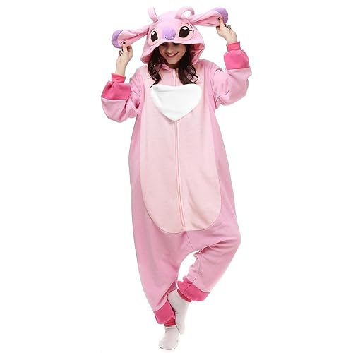 LABULA Tieroutfit Cosplay Jumpsuit Pyjamas Unisex Erwachsene Tierkostüme - Stitch-rosa - L