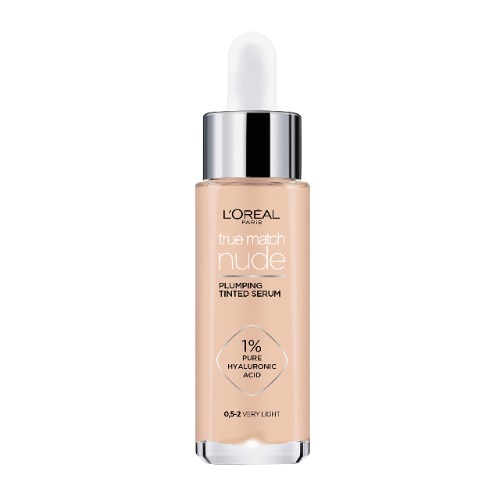 L'Oréal Paris, Serum Foundation, Hydrating & Smoothing, True Match Nude Plumping Serum, 30 ml, Shade: 0.5-2 Very Light - $26.99