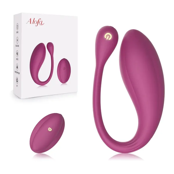 AL'OFA Silicone Couple Vibrators for Her, Remote Control G-Spot Vibrator Nipple Clitoris Stimulator Couple Vibrator with 10 Powerful Vibrations, Waterproof Remote Control Vibrators (Purple)