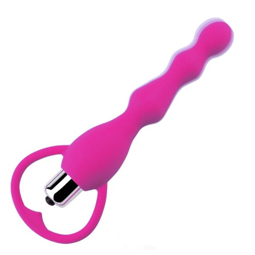 SIDED Pull Ring Silicone Massager Stick Electric Funny Plug for Women Amal Plugs Trainer Kit Sweetheart Intimate Gift Set Inflatable Bulb Enema System Anales (PINK)