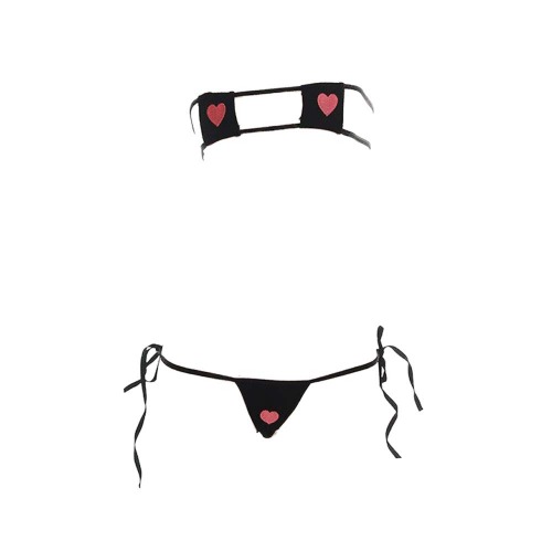 YOMORIO Women's Sexy Anime Cosplay Lingerie Lolita Cute Micro Bikini Set Kawaii Bra and Panty