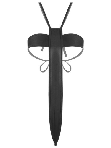 FEESHOW Women One Piece Lace-up Micro Swimsuit Lingerie Bikini Sets Backless Swimwear Beachwear